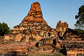 Thailand, Old Sukhothai - Wat Phra Pai Luang. The stepped pyramidal chedi. 